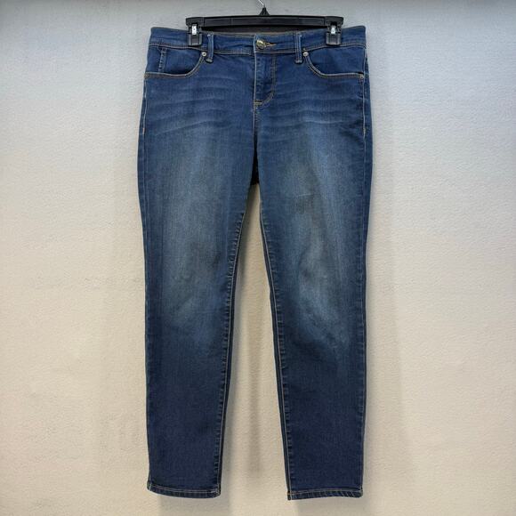 Free People Denim - Free People Jeans Women's 29(8) Dark Blue Skinny Mid Rise Fit Minimalist Preppy